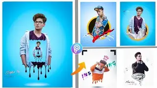 PicsArt Splash And  Drip Effect Photo Editing !! PicsArt 3d portrait dp editing
