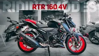 2021 TVS Apache RTR 160 4V Riding Modes | Special Edition | Matte Black | Walkaround | Exhaust Note
