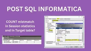 POST SQL In Informatica | Informatica PowerCenter Tutorial