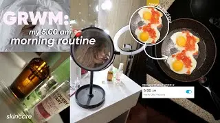 GRWM: моя утренняя рутина перед учебой В 5 УТРА