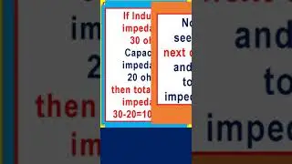 Inductor & capacitor in series, impedance calculation  #Shorts