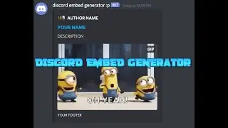 DISCORD EMBED GENERATOR | DISCORD | Generate EMBED ON TEXT-CHANNELS