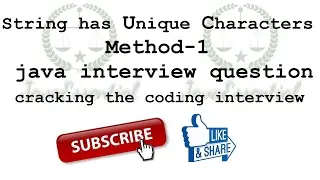 java interview question - if a string has unique characters part-1 [cracking the coding interview ]