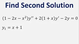 Find 2nd solution: (1 - 2x - x^2)y +2(1+x)y -2y = 0 , y1 = x+1