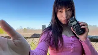 ASMR Outside | Ear to Ear Trigger Words & Hand Movements