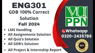 ENG301 GDB 1 100% Correct Solution Fall 2024, Eng301 GDB 1 Solution 2024 #eng301 #eng301 gdb