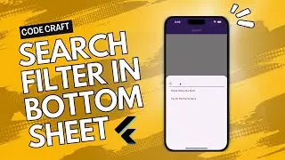 Flutter | Search Filter in Bottom Sheet | Alert Dialog | Tutorial in Hindi/Urdu