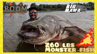 Fisherman alone VS 260 pound x 9 foot giant catfish by YURI GRISENDI