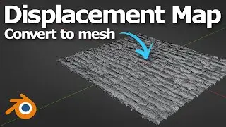 Blender convert displacement map to mesh , 3D shape geometry with displace modifier