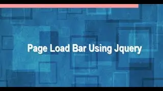 Page Loading Bar Using Jquery, Page Loading Bar Like Youtube, Page Loading Effect, Loading  Bar