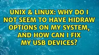 Why do I not seem to have hidraw options on my system, and how can I fix my usb devices?