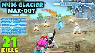 M416 Glacier full Maxed Out | Solo vs Squad 21 kills Rampage | Freezing to the Death 🥶 Pubg Lite