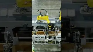 Automated robotic case packaging solution utilizing multiple FANUC SCARA robots 