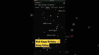 Love coding ❤️❤️  Happy Birthday 🎂 status ✨✨ using python 