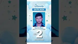 J Chemistry GATE Result 2024 | GATE Chemistry 2024 topper | AIR 2