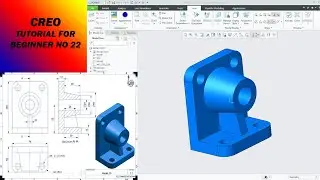 Creo Exercise For Beginner No 22||Creo Part Modeling Tutorial for Beginner No 22||CAD Exercise||