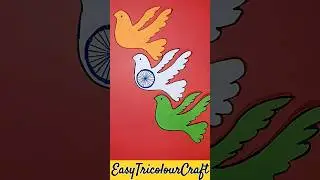 Easy Kids Craft | Tricolour Craft Idea |🇮🇳#shorts #kids #craft #flag #republicday #independenceday