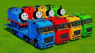 FS22 COLORED TRAINS TRANSPORTING FARM PRODUCTS TO THE SHOP