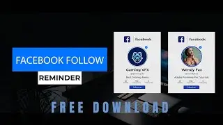 Facebook Follow Reminder Lower Third | Follow Me On Facebook Premiere Pro Template For Free