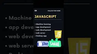 Programming languages and their usages #shorts #short