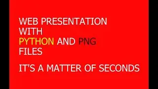Make an html presentation page with Python in seconds