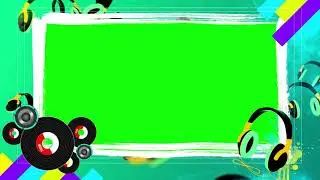 DJ Music Green Screen Frame Free To Use | DJ Music Green Screen Frame Template Effects Video