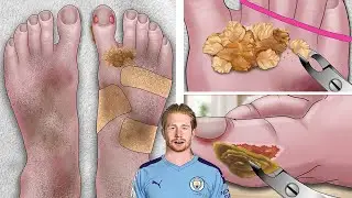 ASMR Animation Help Kevin De Bruyne treat calluses feet