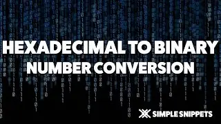 Hexadecimal to Binary Number Conversion with Decimal Point | Number System Conversions