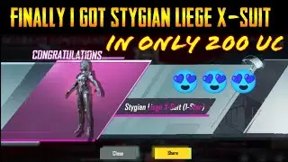 Finally I Got Stygian Liege X-Suit In Only 200 UC😍😍 In BGMI | new Stygian Liege X-Suit Spin