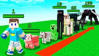 A CADA XP EU VIRO UM MOB ALEATÓRIO NO MINECRAFT!!