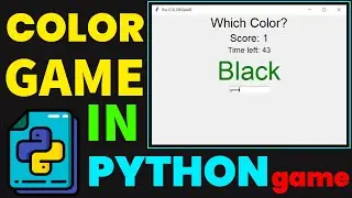 How To Make Color Game In Python | Python tkinter | Python Game Tutorial