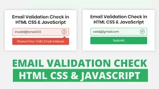 Email Validation Check in HTML CSS & JavaScript | CodingNepal