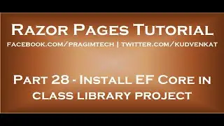 Install entity framework core in class library project