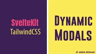 Svelte Kit Creating Popup Modals with Tailwind CSS