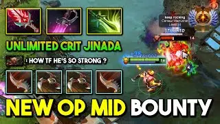 NEW 7.35b OP MID Bounty Hunter Bloodthorn 1st ITEM & Khanda Unlimited Crit Jinada Damage Delete All