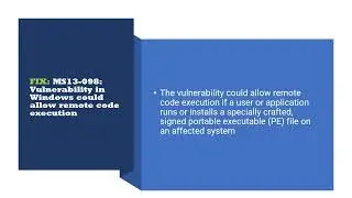 FIX: MS13-098: Vulnerability in Windows could allow remote code execution