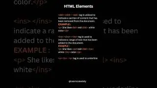 Inserting, Deleting and Underlining Text in HTML || #tutorial #shorts #viralshorts #video