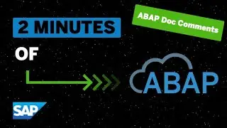 ABAP: ABAP Doc Comments