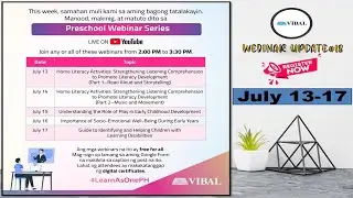 Vibal Group | JULY 13-17 | FREE WEBINARS WITH CERTIFICATE