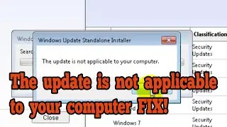 how to fix this update is not applicable to your computer | 