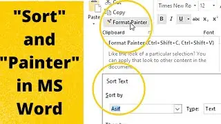 Sort numbers & dates in ascending or descending order| Sort a list alphabetically in Microsoft word|