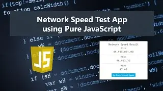 Network Speed Test using JavaScript DEMO