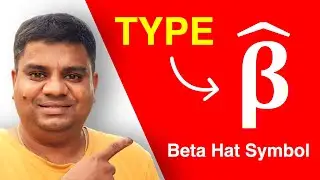 How To Write Beta Hat Symbol In Word (Microsoft)