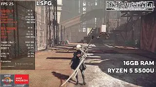 NIER AUTOMATA - RYZEN 5 5500U - 16GB RAM - VEGA 7 - BENCHMARK - LSFG