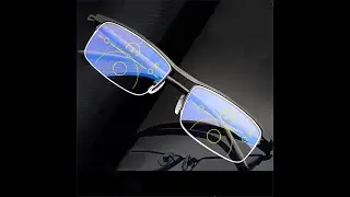 Multi Focus Zoom Reading Glasses Super Elastic TR Feet Smart Far And Near Dual Use Anti Blue Light