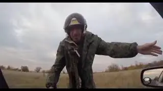 Украинский летчик слегка промахнулся )))