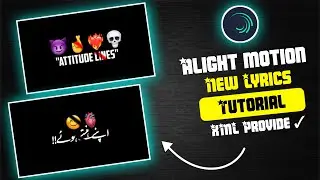 Alight Motion New Trending Urdu Lyrics Video Editing | Tiktok Viral Trend Urdu Black Screen Tutorial