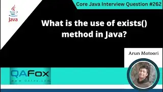 What is the use of exists() method in Java (Core Java Interview Question 