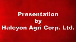 Presentation by Halcyon Agri Corporation Limited