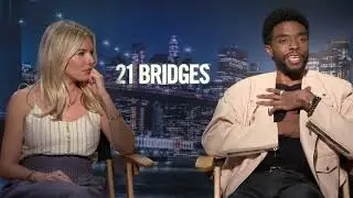 Chadwick Boseman & Sienna Miller Raw Interview 21 Bridges